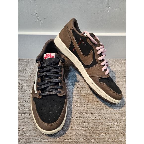 Nike Travis Scott x Air Jordan 1 Retro OG SP Low “Mocha” Brown Size 10 - Picture 1 of 12